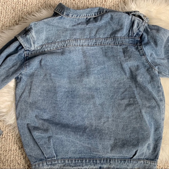 Pretty Little Thing Oversized Denim Jacket size 4 - Picture 6 of 8